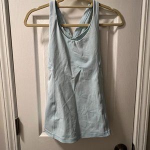 Lululemon Stash N' Run Shelf Bra Tank Top Medium Support, Blue, Size 4